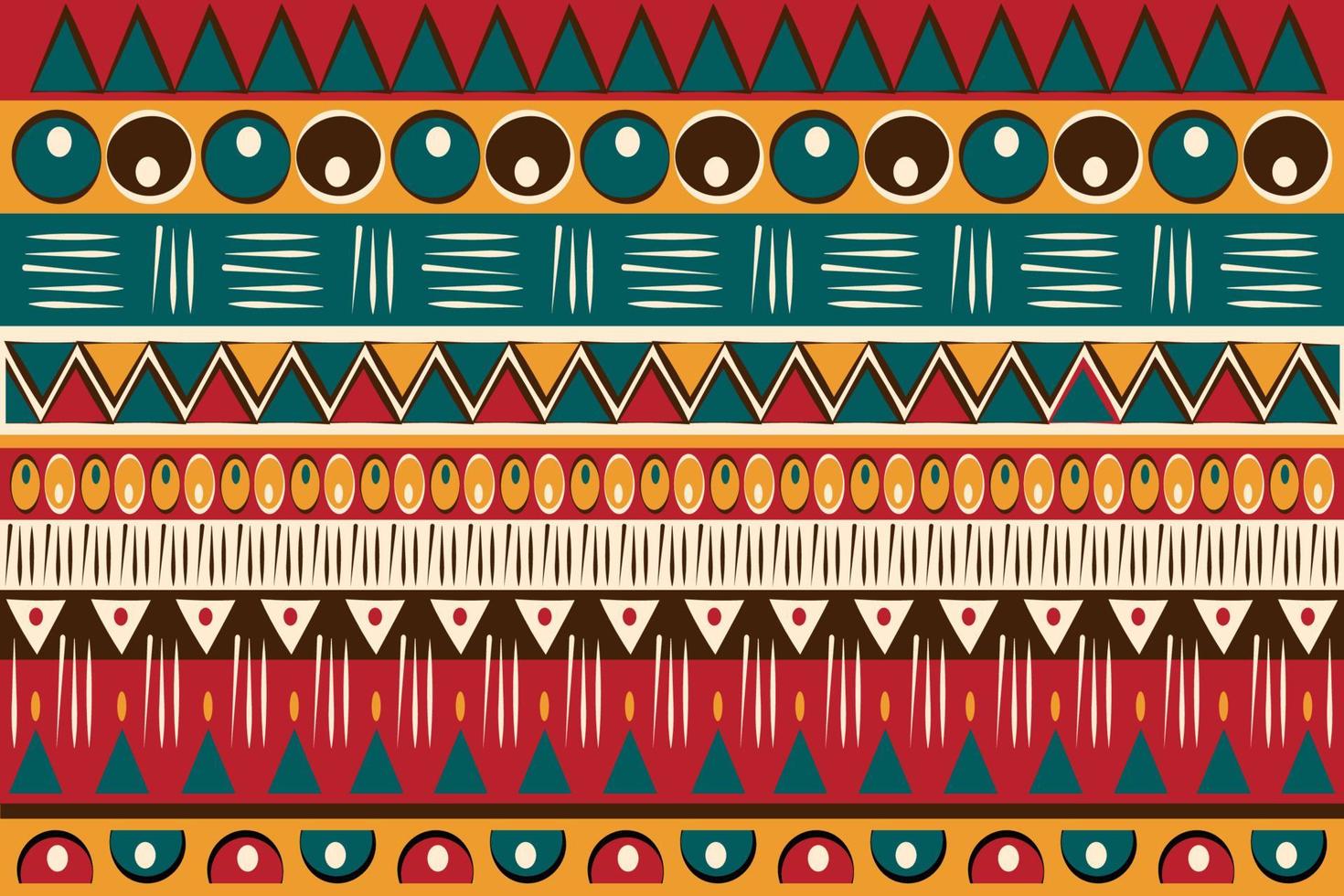 Afrikaanse printstof, tribal etnische ornament patchwork patroon. handgemaakte geometrische elementen sieraad voor uw ontwerp, kleurrijke afro textiel mode-stijl. pareo wikkeljurk, tapijt batik achtergrond vector