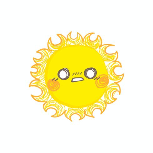 Leuke glimlach zon vector