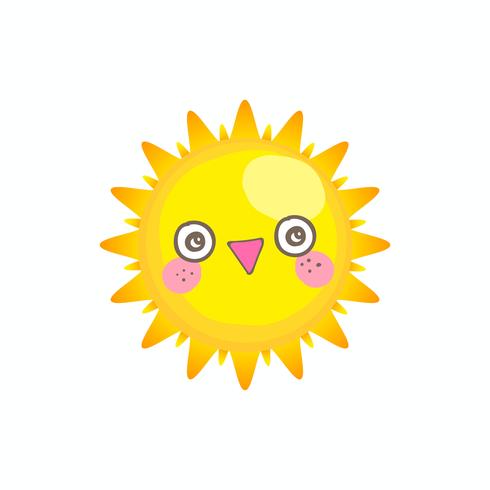 Leuke glimlach zon vector