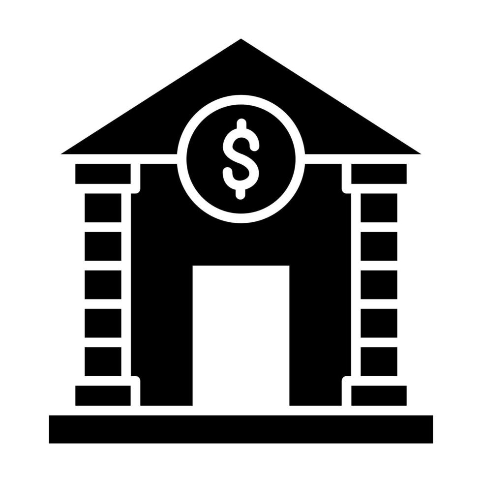 bank glyph icoon vector