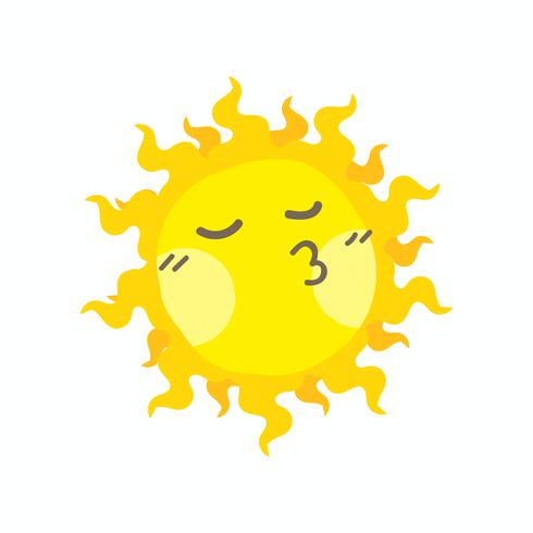 Leuke glimlach zon vector