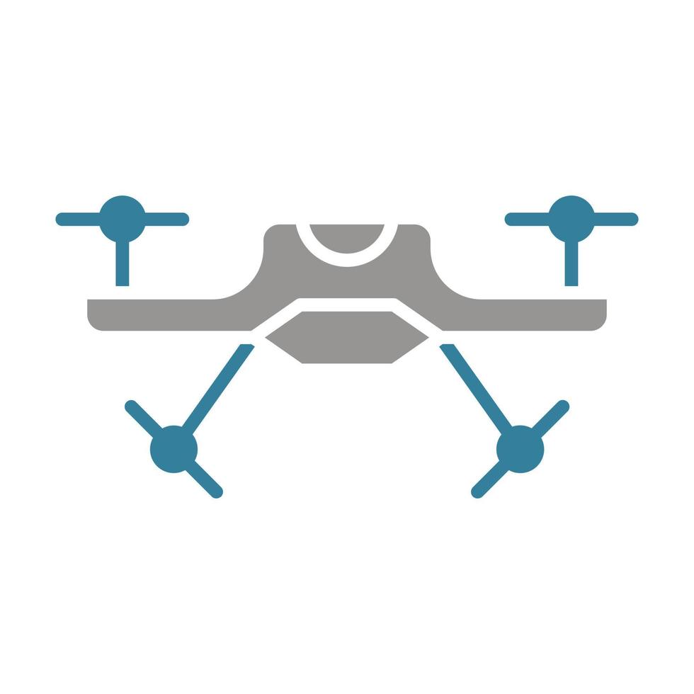 drone glyph twee kleuren icoon vector