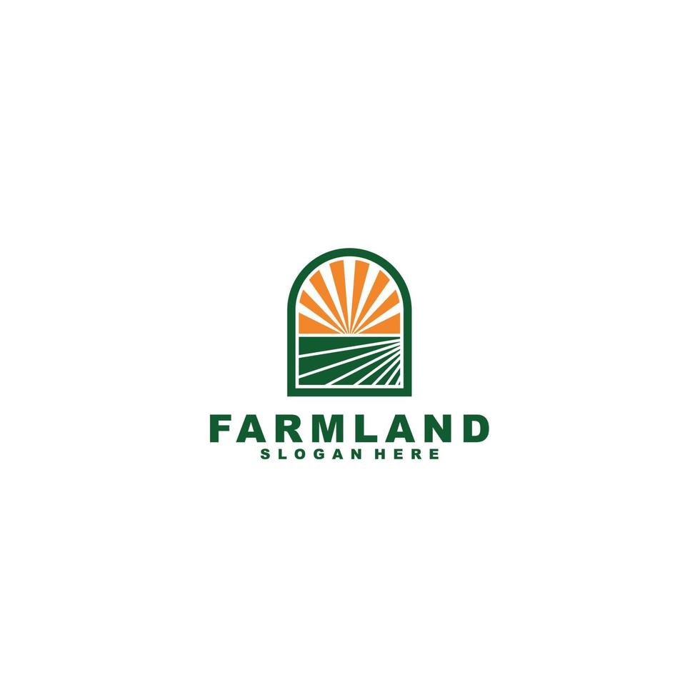 landbouwgrond logo sjabloon, vector, pictogram op witte achtergrond vector