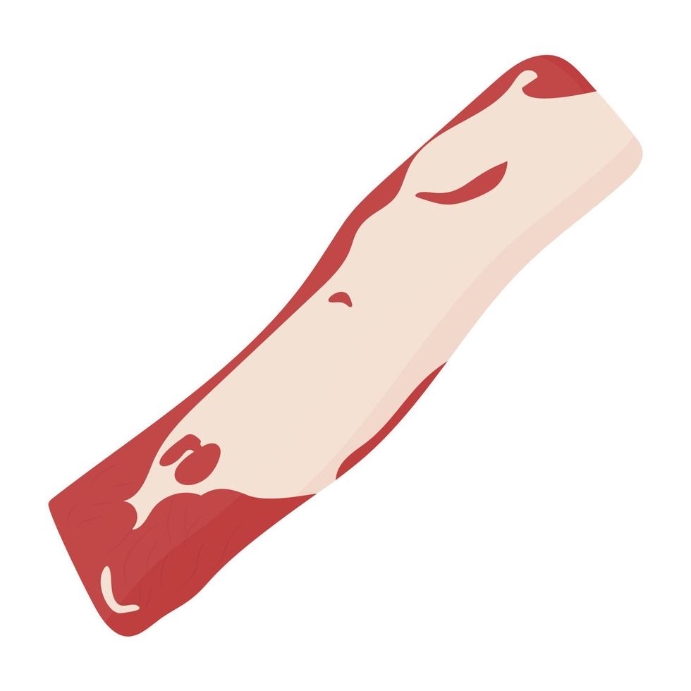 beef strip concepten vector