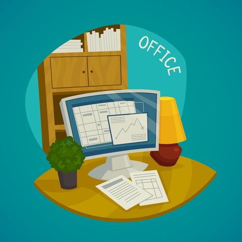 Office ontwerp Concept Set vector