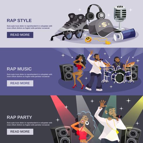 Rap muziekbanner vector