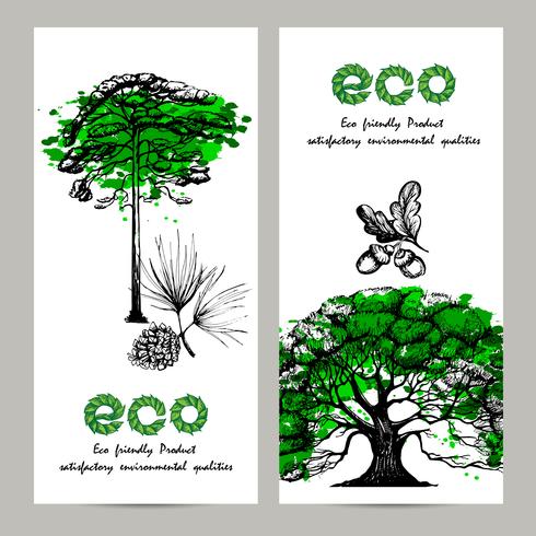 Ecologiebannerset vector