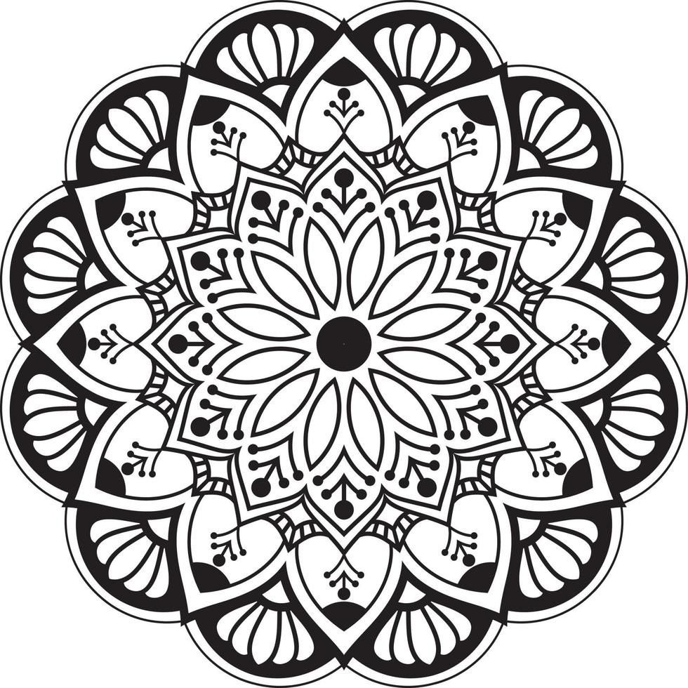 zwarte mandala voor ontwerp vector