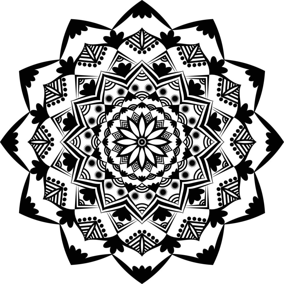 zwarte mandala voor ontwerp vector