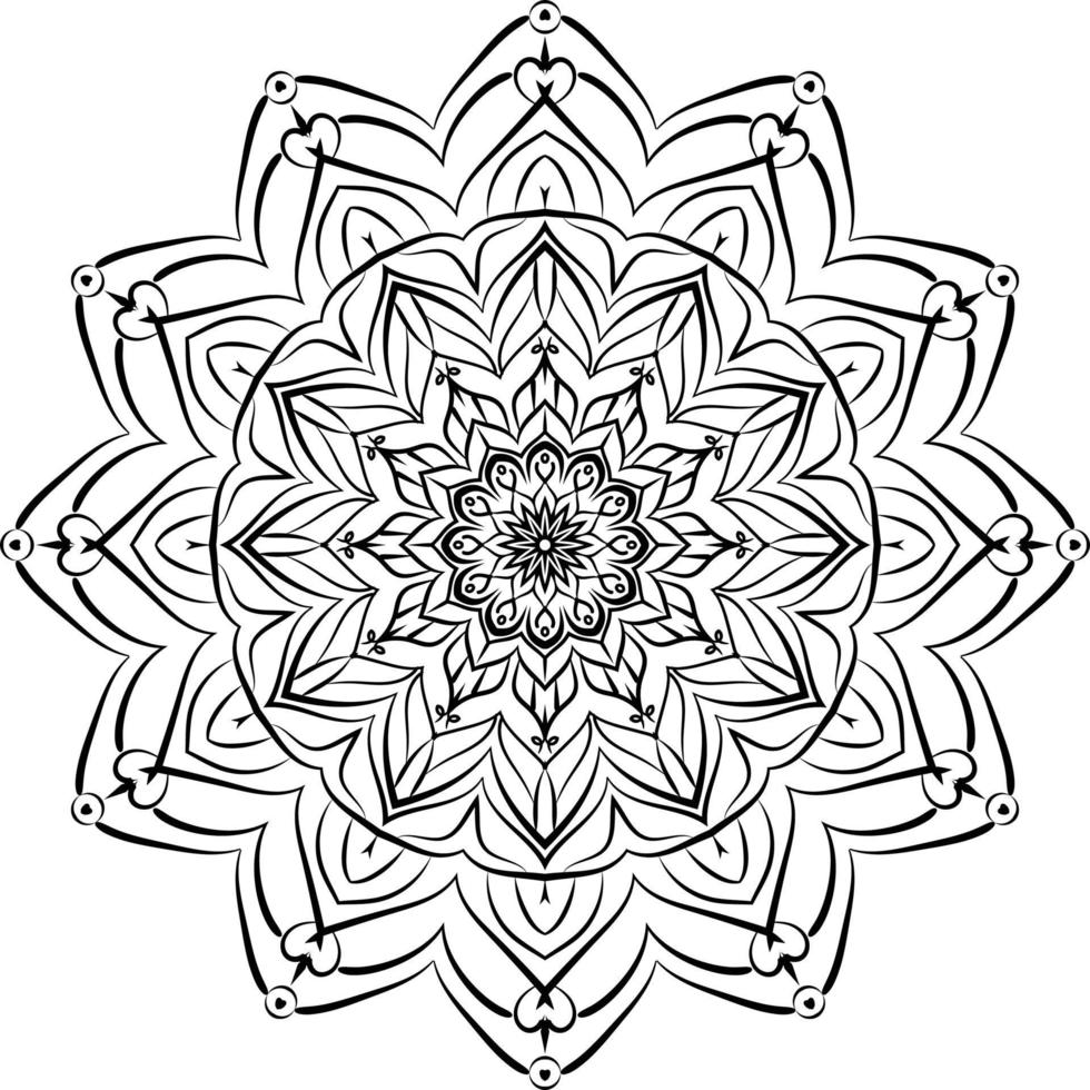 zwarte mandala voor ontwerp vector