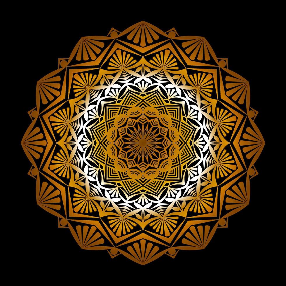 luxe mandala-achtergrondontwerp met gouden arabeskpatroon vector