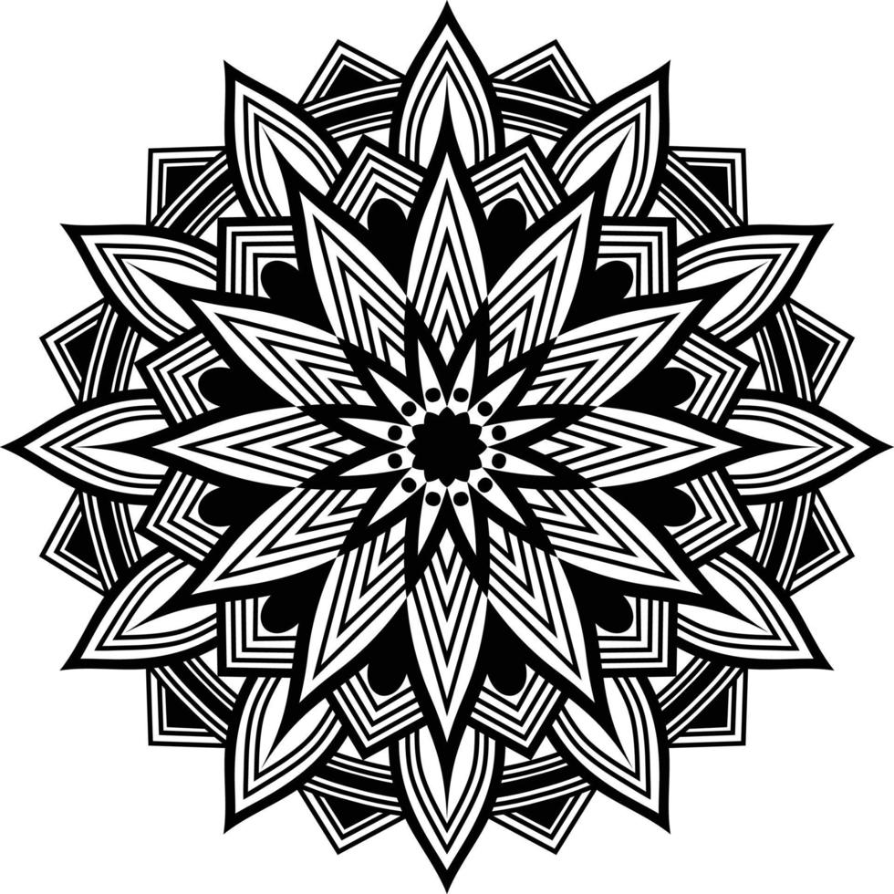 zwarte mandala voor ontwerp vector