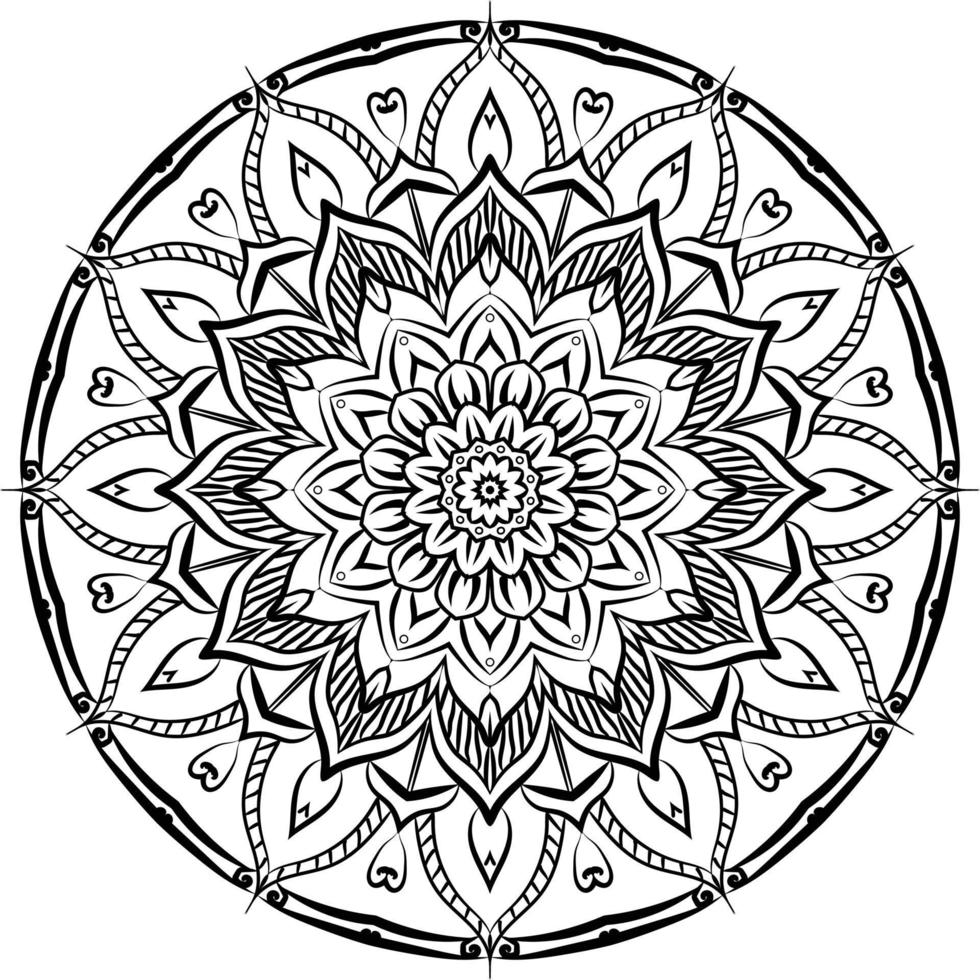 zwarte mandala voor elk ontwerp vector