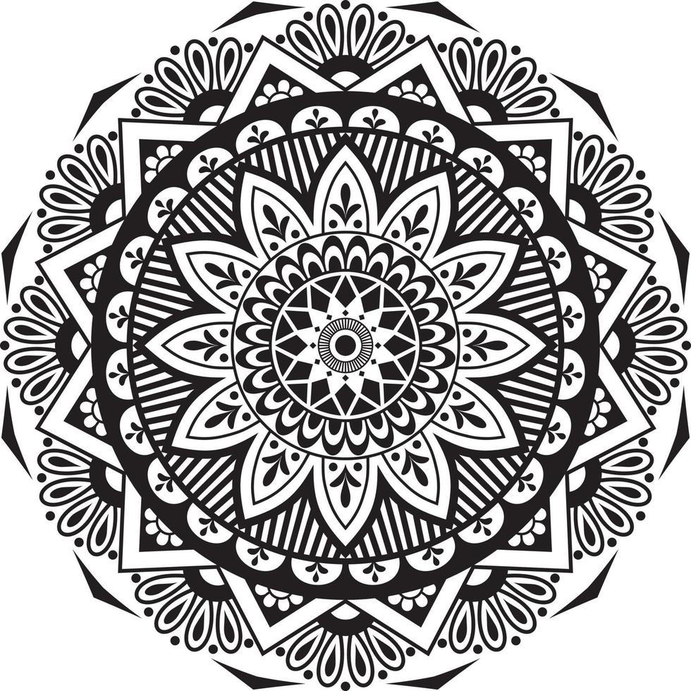 zwarte mandala voor ontwerp vector