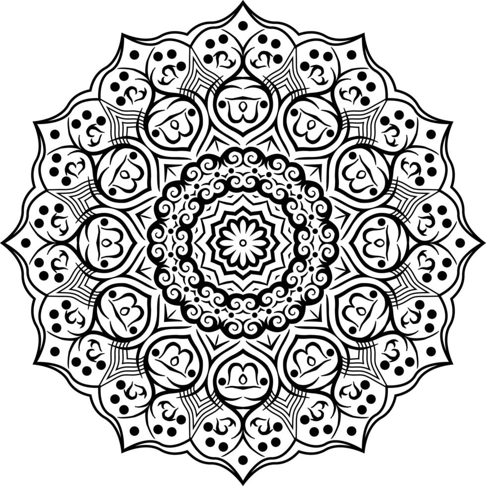 zwarte mandala voor ontwerp vector