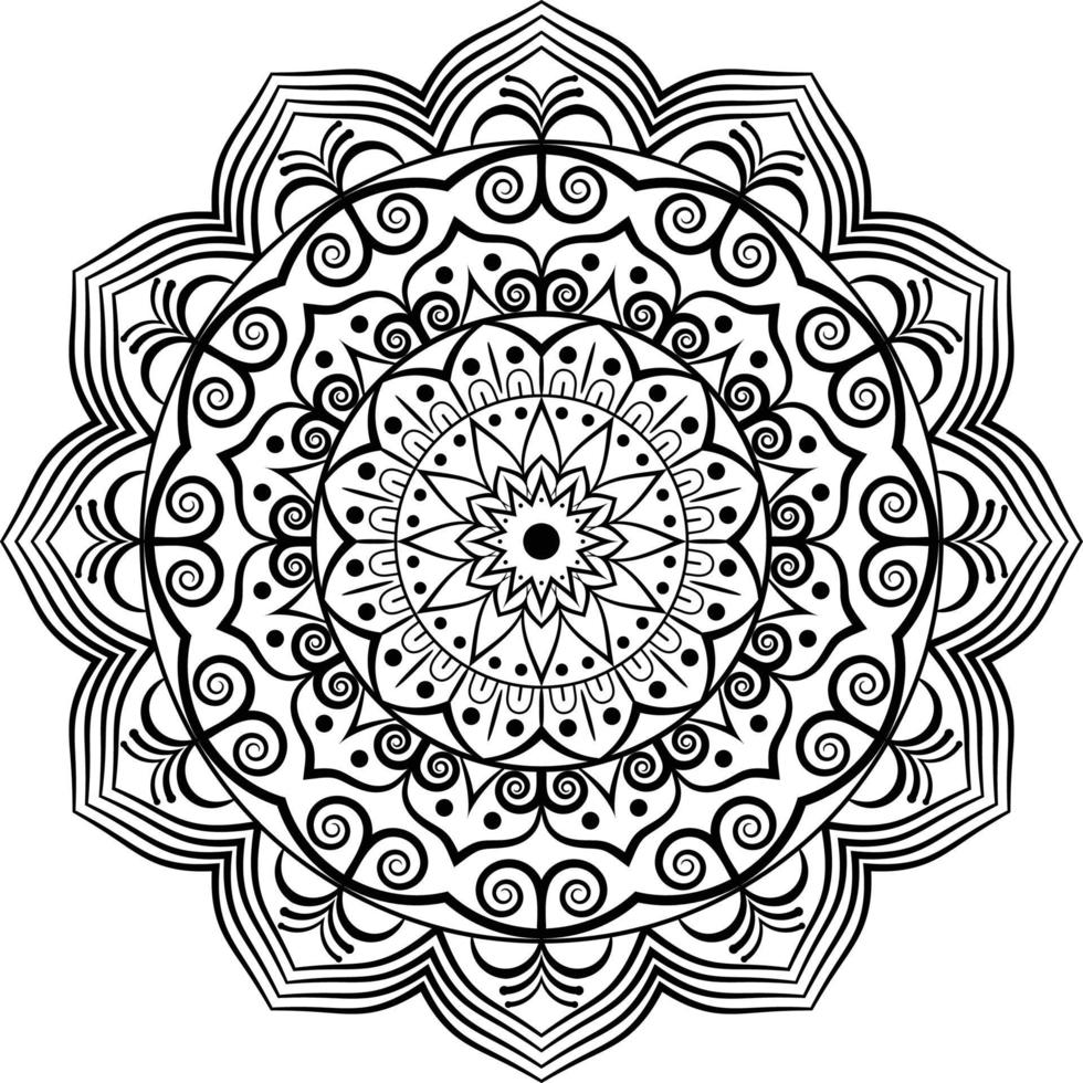 zwarte mandala voor ontwerp vector