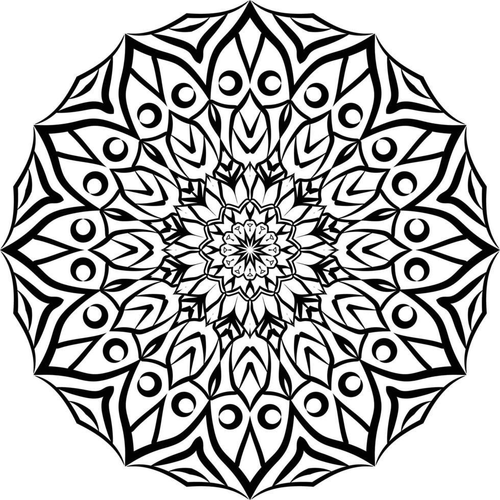 zwarte mandala voor ontwerp vector