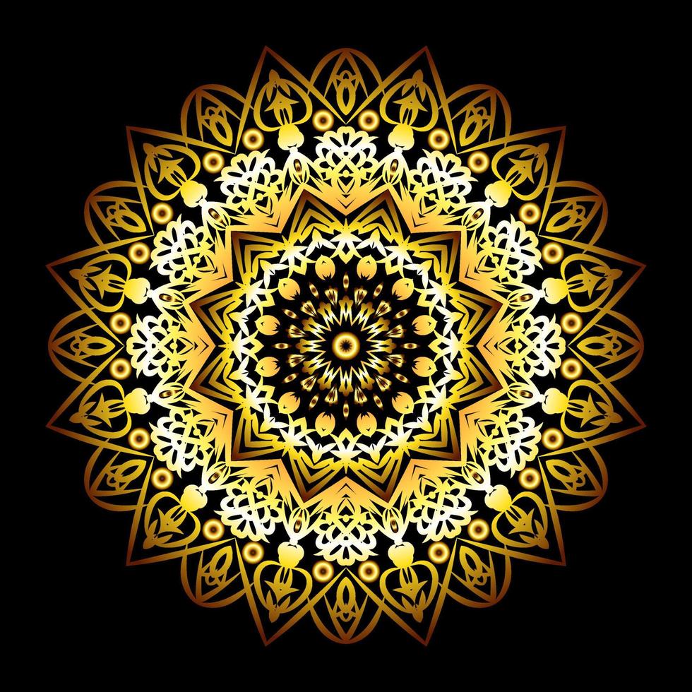 luxe gouden mandala vector