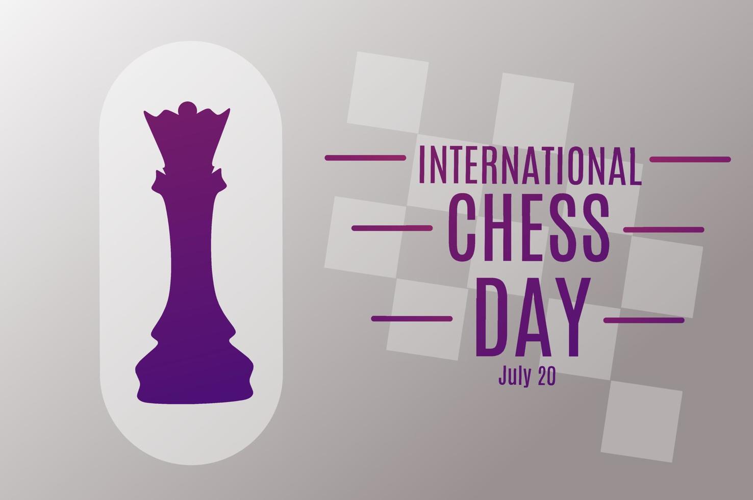 internationale schaakdag vectorillustratie vector