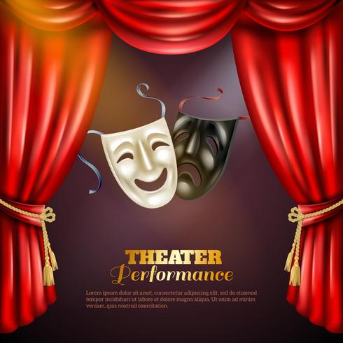 Theater achtergrond afbeelding vector