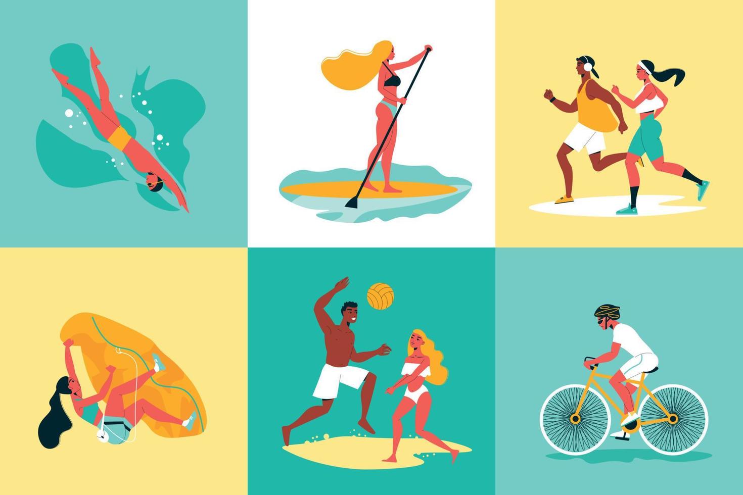 zomer sport ontwerpconcept vector