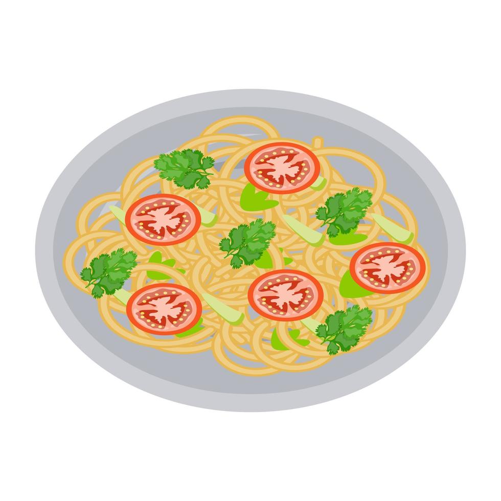 Italiaanse pastaspaghetti vector