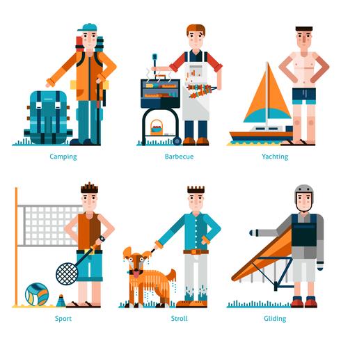 Zomer Rest pictogrammen vector