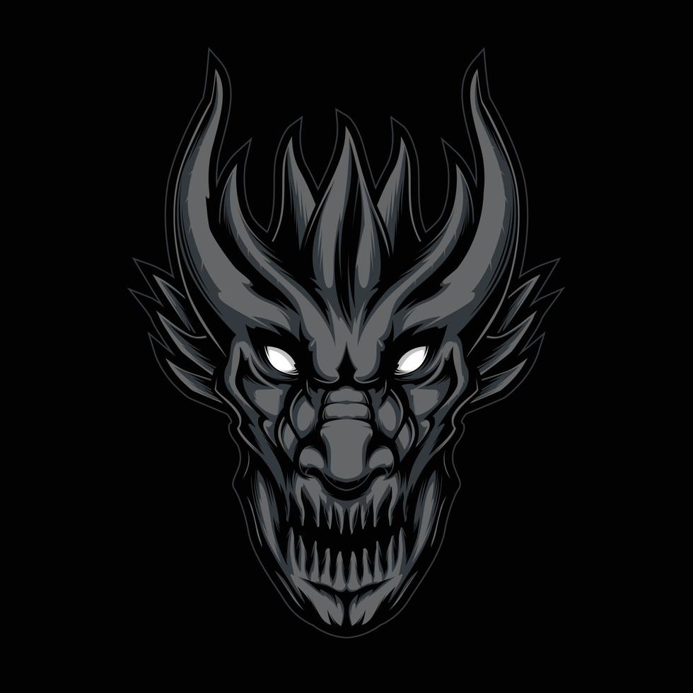 monster hoofd vector illustraties