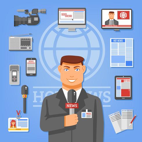 Journalist Concept Illustratie vector