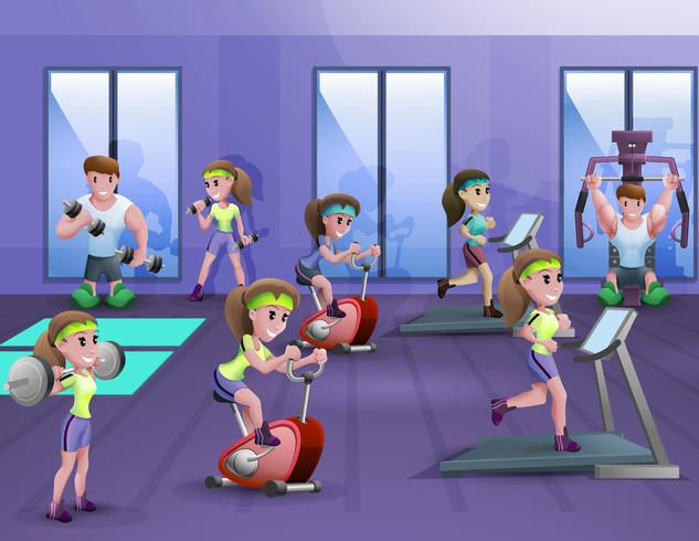 Poster fitnesszaal vector