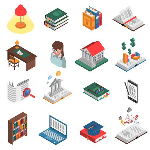 Boeken Icons Set vector