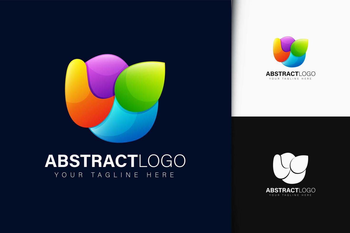 abstract logo-ontwerp met verloop vector