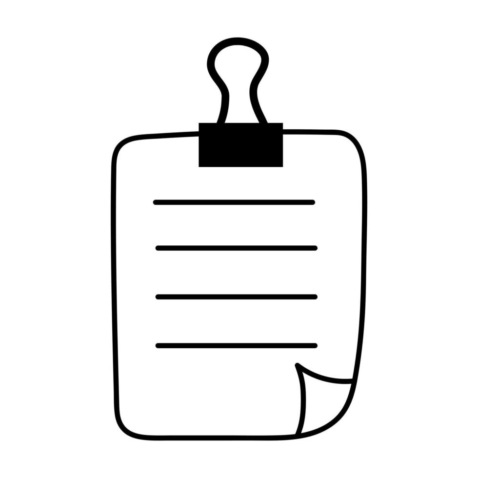 notitie papier sticker icoon met gebogen hoek en drukknop. vector