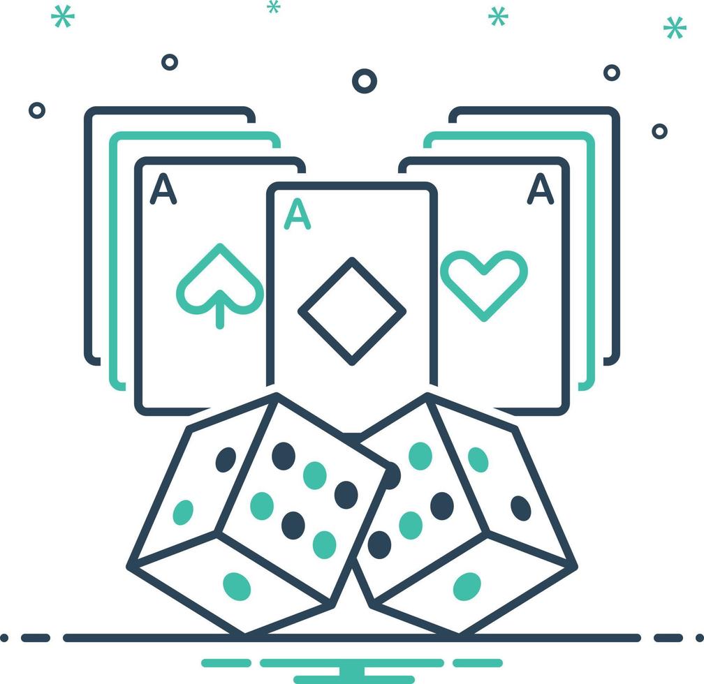 mixpictogram voor casinokaarten vector