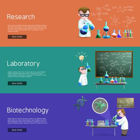 Science Research Banners vector