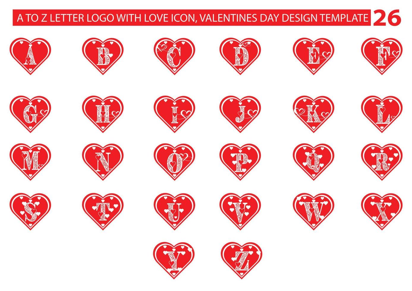 a tot z letter logo met liefde icoon, Valentijnsdag ontwerpsjabloon vector