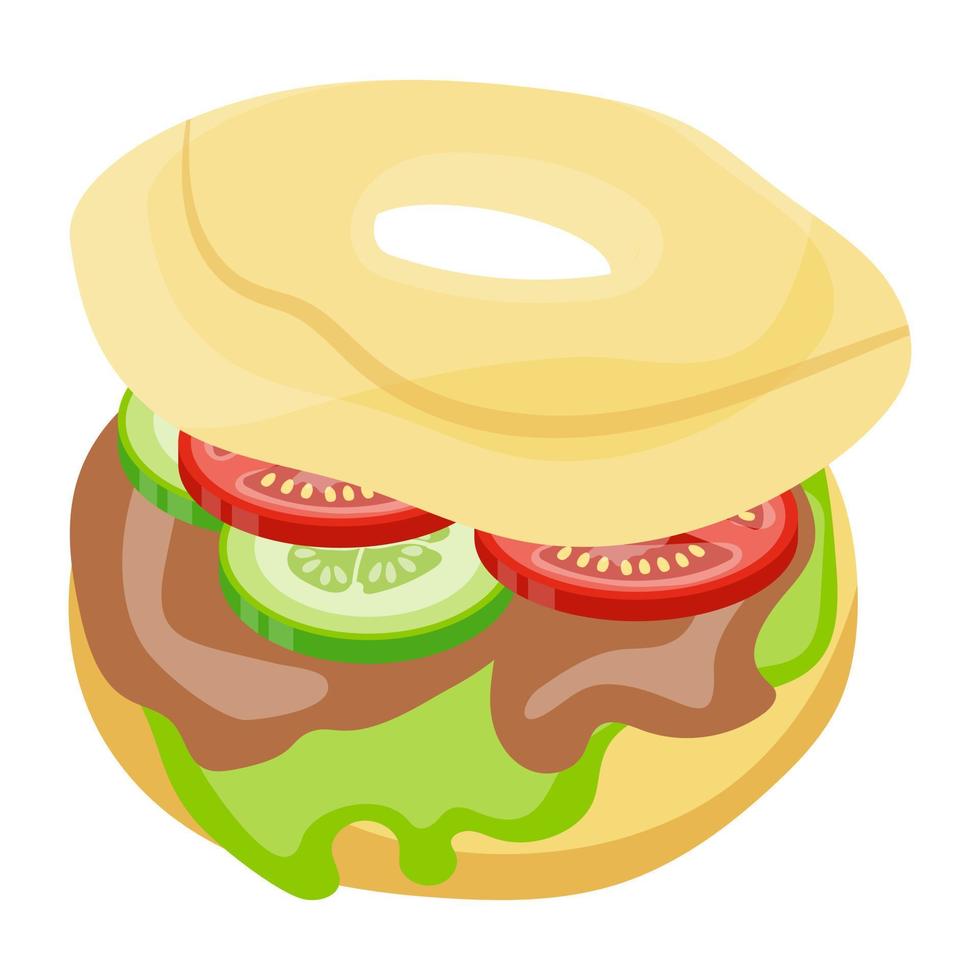 donut burger concepten vector