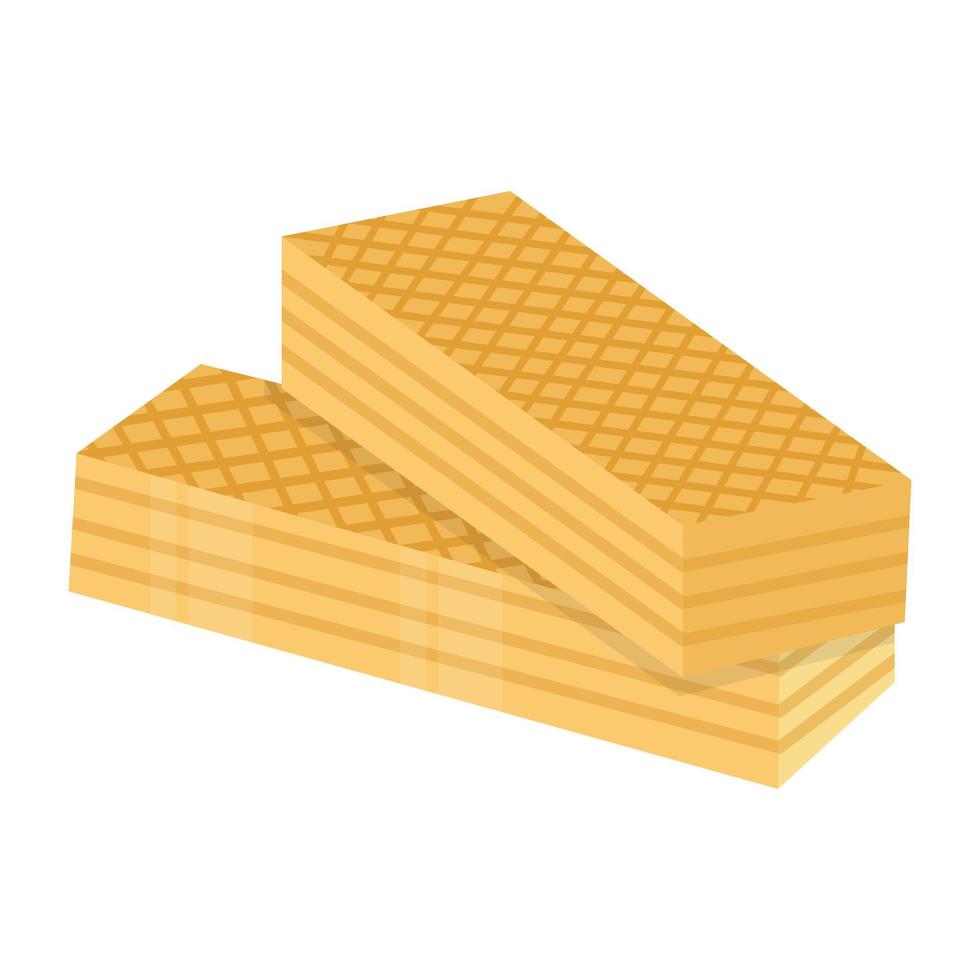 trendy wafels concepten vector