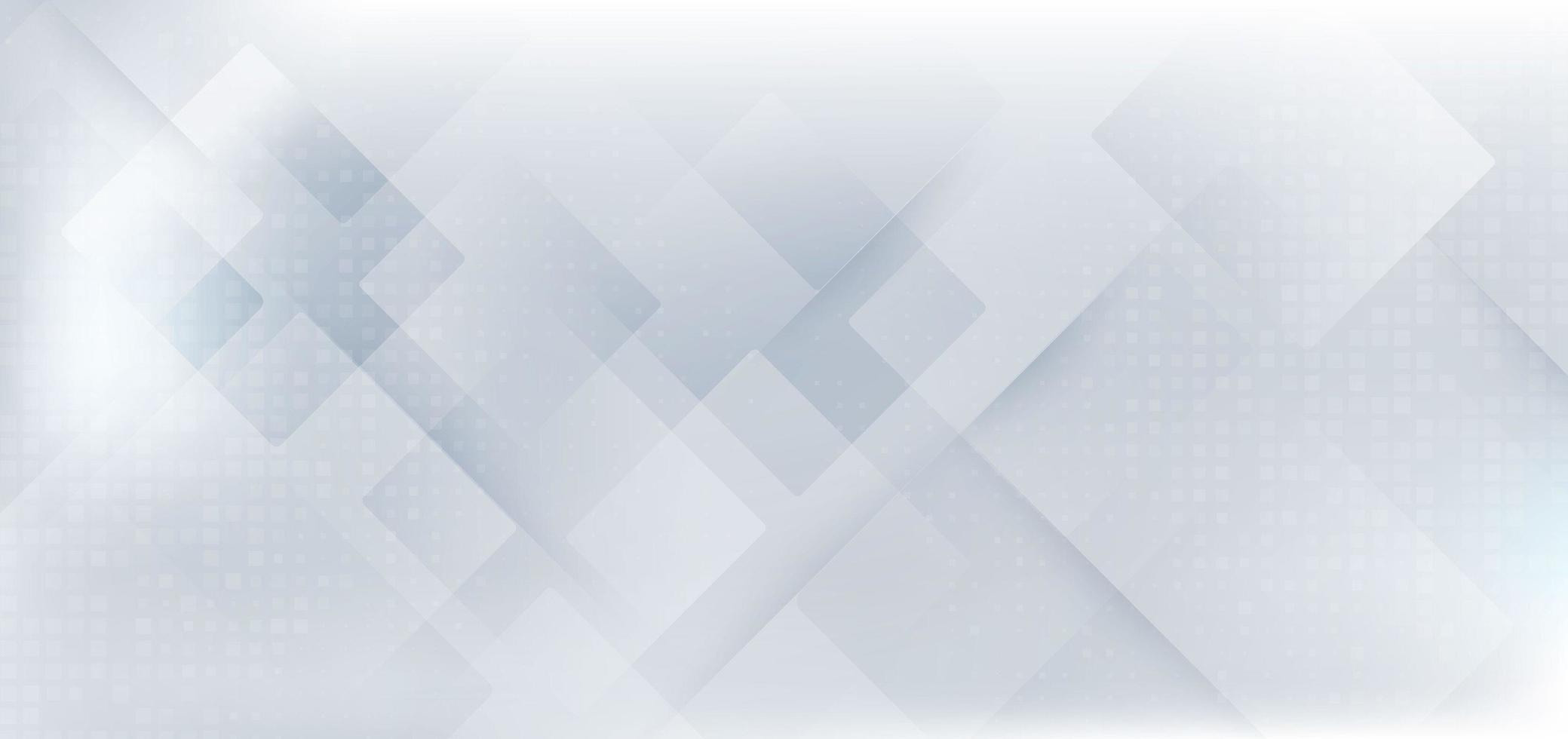 abstracte sjabloon achtergrond witte en grijze vierkanten overlappen met halftoon en textuur. vector