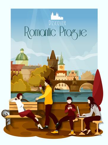 Praag Poster Illustratie vector