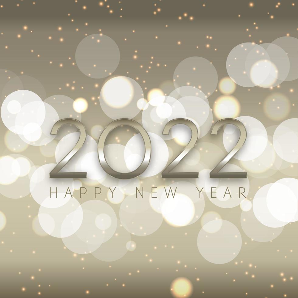 gouden bokeh lichten gelukkig nieuwjaar achtergrond vector