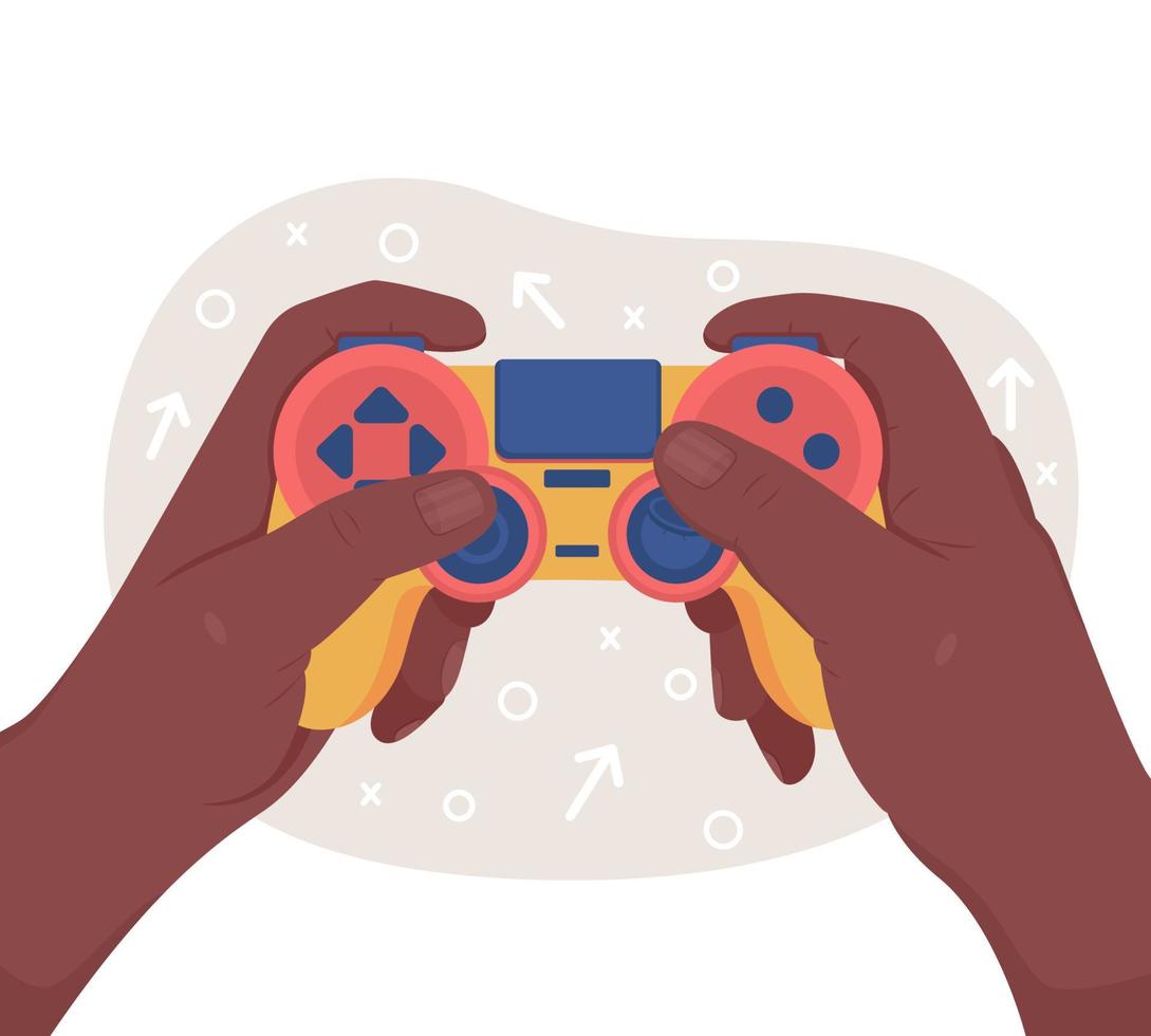 met gamepad 2d vector geïsoleerde illustratie