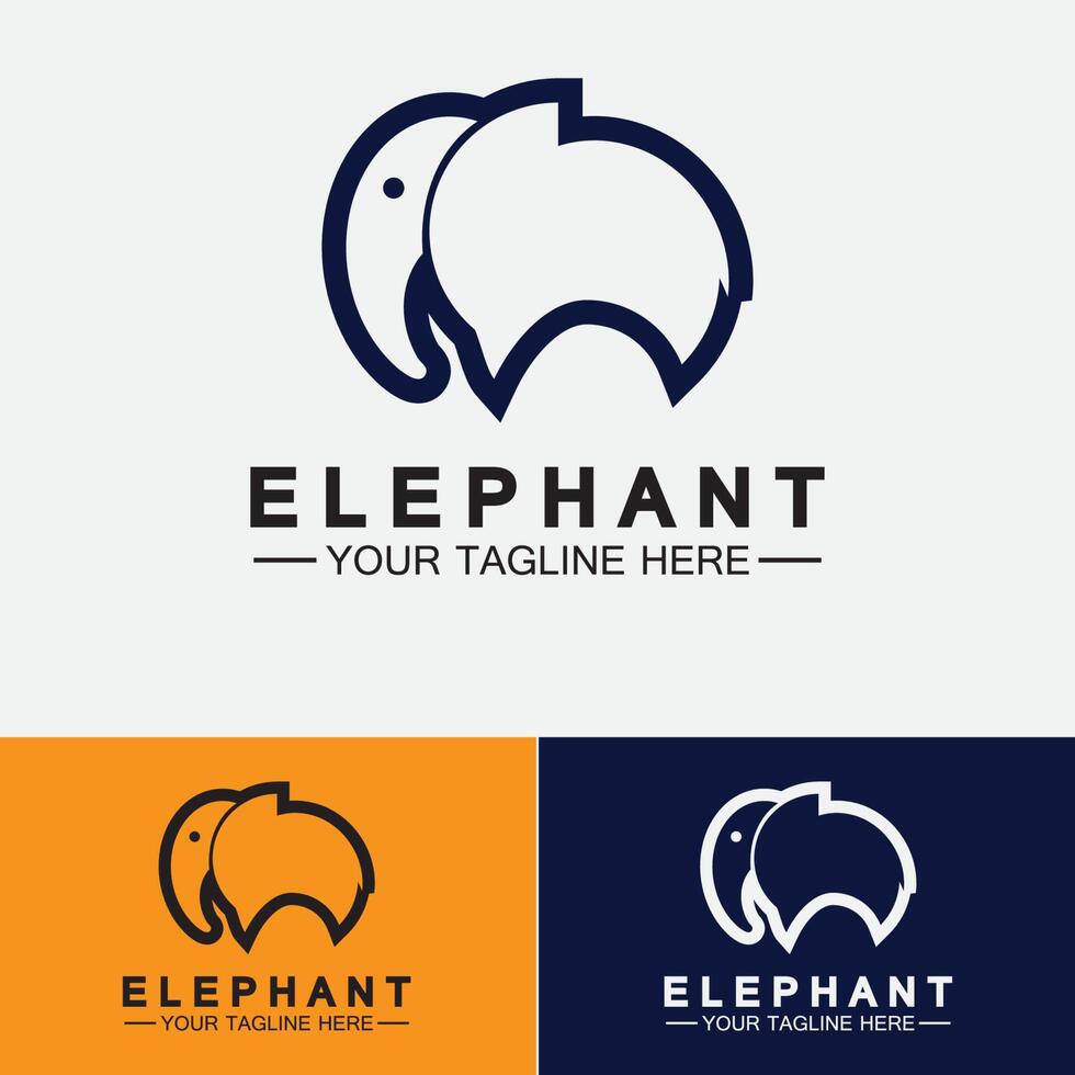 olifant logo vector illustrator ontwerpsjabloon