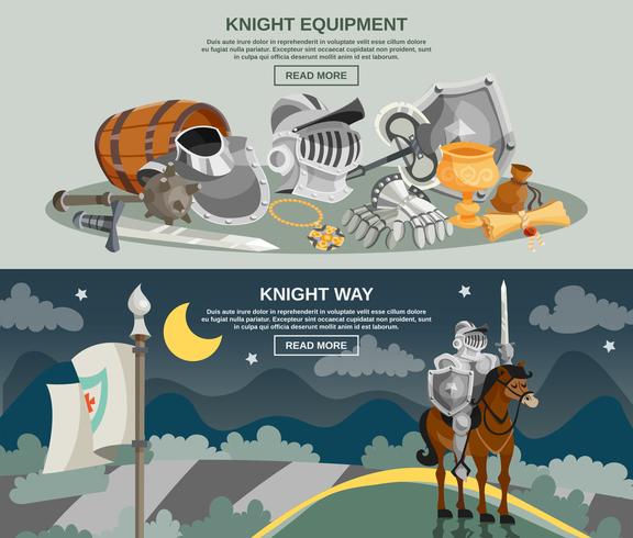 ridder banner ingesteld vector