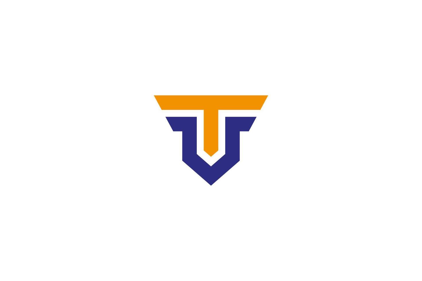vt-logo ontwerp. eenvoudig modern vt-logo-ontwerp. vector illustratie