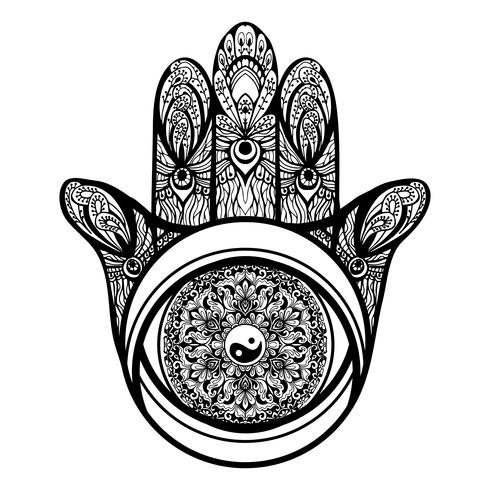 Hamsa Hand Illustratie vector