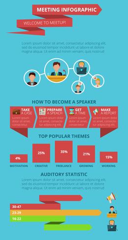 Ontmoeting infographics set vector