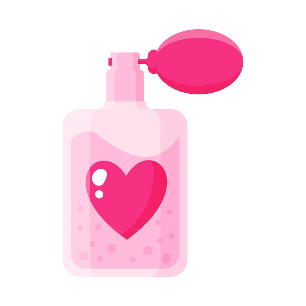 parfum of eau de toilette met een hart. bruiloft en valentijn dag concept. vector