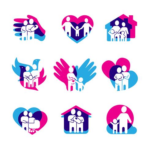 Familie Logo Set vector