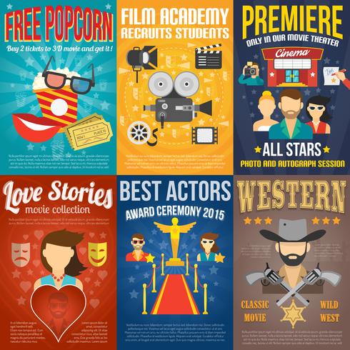 filmposter set vector